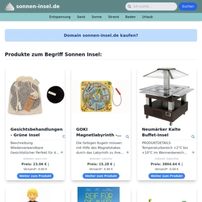 Screenshot sonnen-insel.de