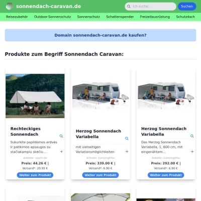 Screenshot sonnendach-caravan.de