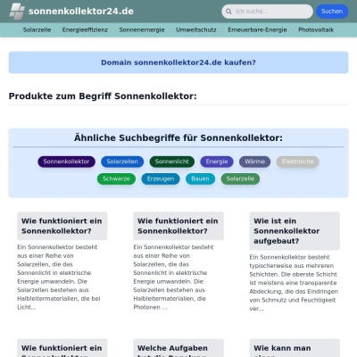 Screenshot sonnenkollektor24.de