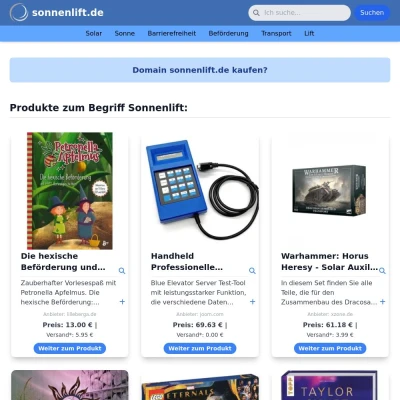 Screenshot sonnenlift.de