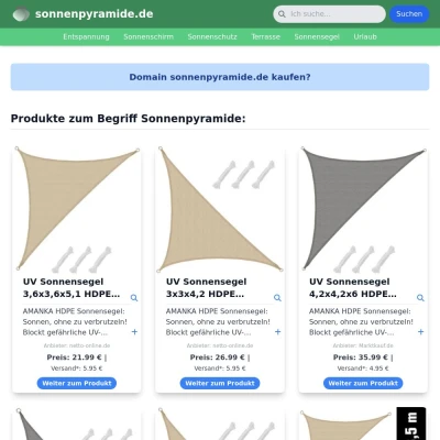 Screenshot sonnenpyramide.de