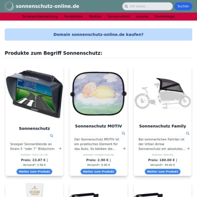 Screenshot sonnenschutz-online.de