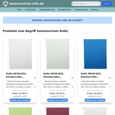 Screenshot sonnenschutz-rollo.de