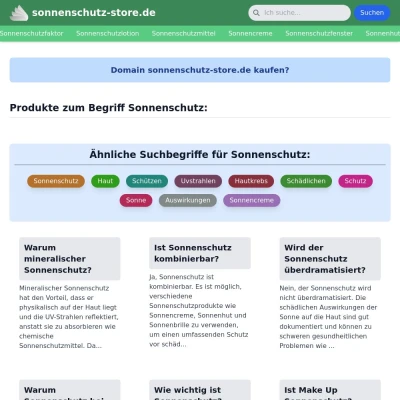 Screenshot sonnenschutz-store.de