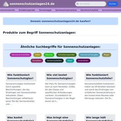 Screenshot sonnenschutzanlagen24.de
