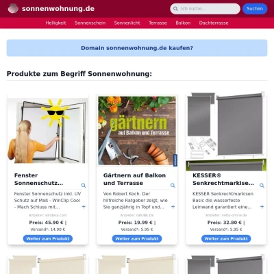 Screenshot sonnenwohnung.de