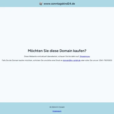 Screenshot sonntagskind24.de