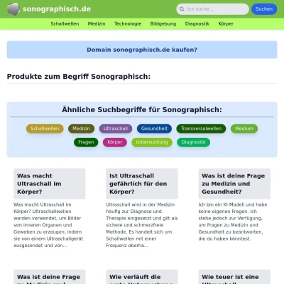 Screenshot sonographisch.de