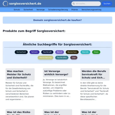 Screenshot sorglosversichert.de