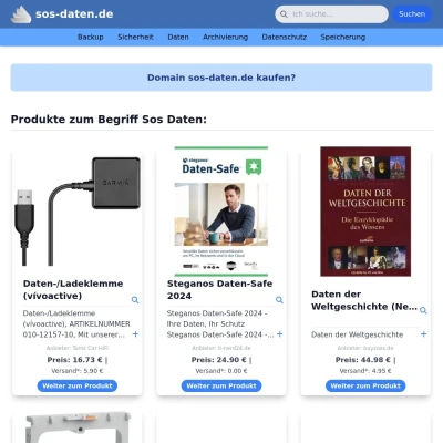 Screenshot sos-daten.de
