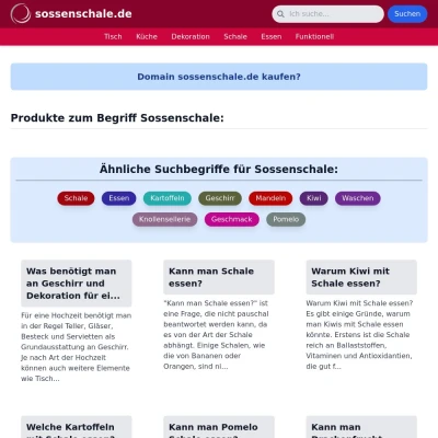 Screenshot sossenschale.de