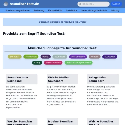 Screenshot soundbar-test.de