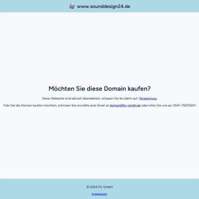 Screenshot sounddesign24.de