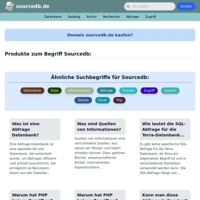 Screenshot sourcedb.de