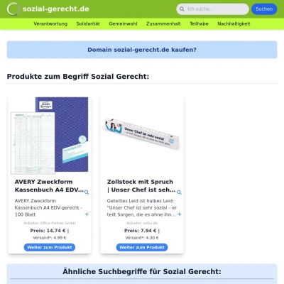 Screenshot sozial-gerecht.de