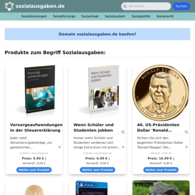 Screenshot sozialausgaben.de