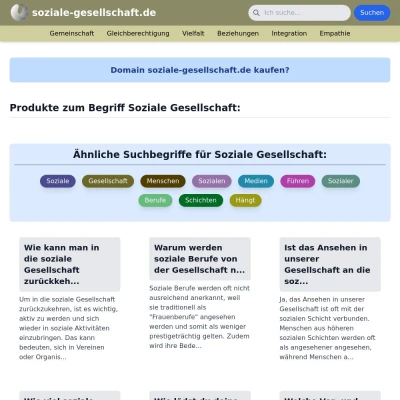 Screenshot soziale-gesellschaft.de