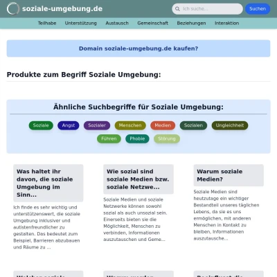 Screenshot soziale-umgebung.de