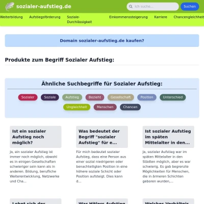 Screenshot sozialer-aufstieg.de