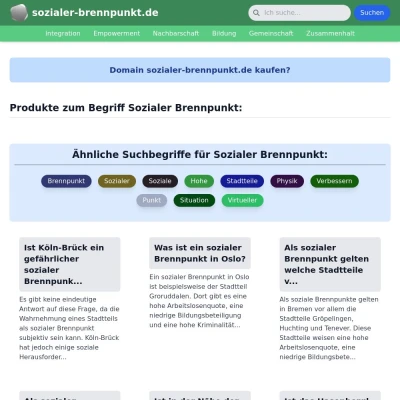 Screenshot sozialer-brennpunkt.de