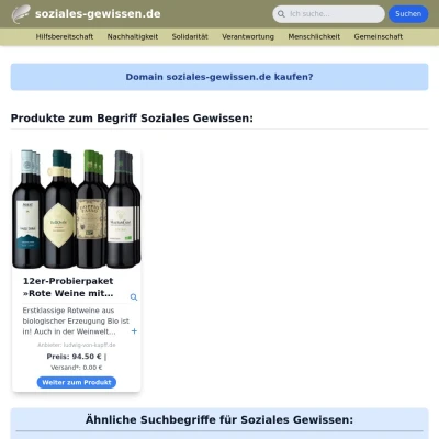 Screenshot soziales-gewissen.de