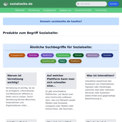 Screenshot sozialseite.de