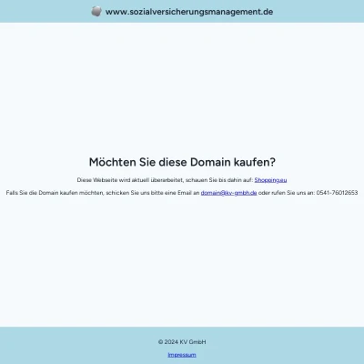 Screenshot sozialversicherungsmanagement.de