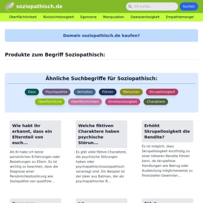 Screenshot soziopathisch.de