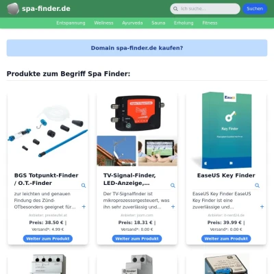 Screenshot spa-finder.de
