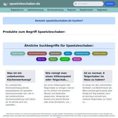 Screenshot spaetzleschaber.de