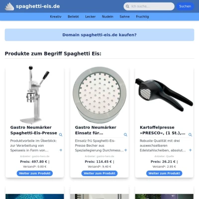 Screenshot spaghetti-eis.de