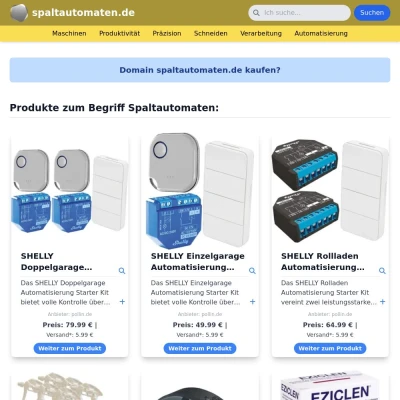 Screenshot spaltautomaten.de