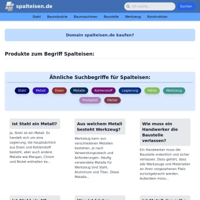 Screenshot spalteisen.de