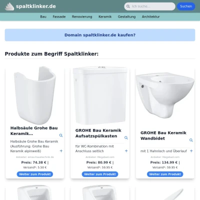 Screenshot spaltklinker.de