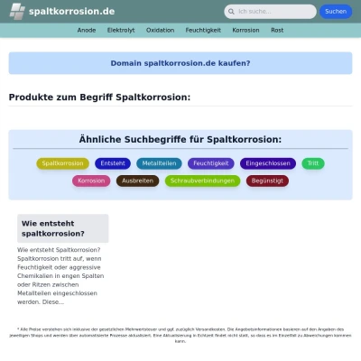 Screenshot spaltkorrosion.de