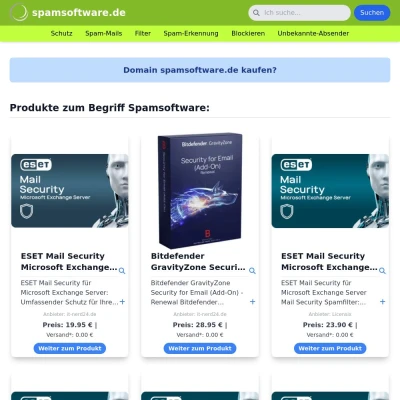 Screenshot spamsoftware.de