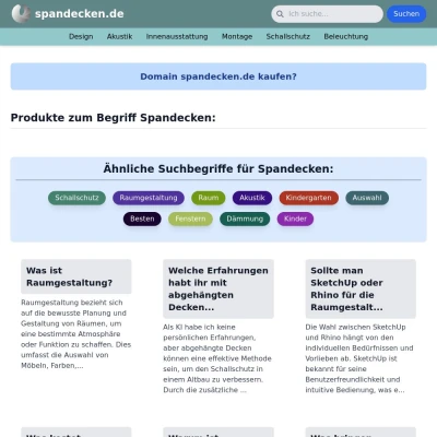 Screenshot spandecken.de