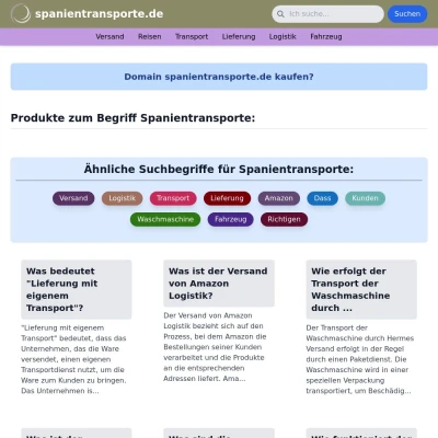 Screenshot spanientransporte.de