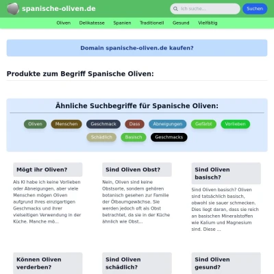 Screenshot spanische-oliven.de