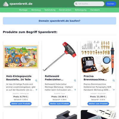 Screenshot spannbrett.de