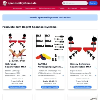 Screenshot spannseilsysteme.de
