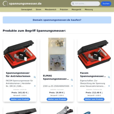 Screenshot spannungsmesser.de