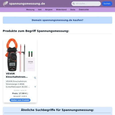 Screenshot spannungsmessung.de