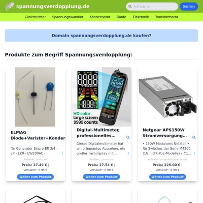 Screenshot spannungsverdopplung.de