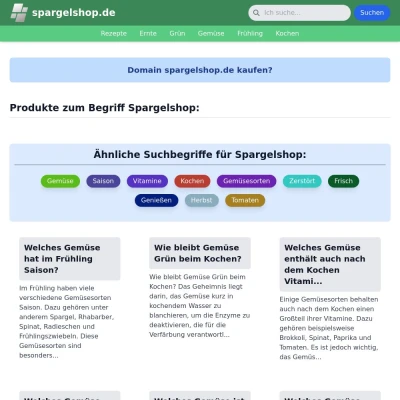 Screenshot spargelshop.de