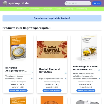 Screenshot sparkapital.de