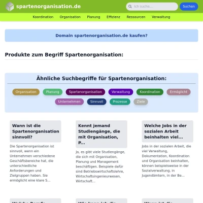 Screenshot spartenorganisation.de