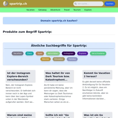 Screenshot spartrip.ch