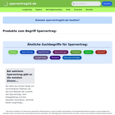 Screenshot sparvertrag24.de