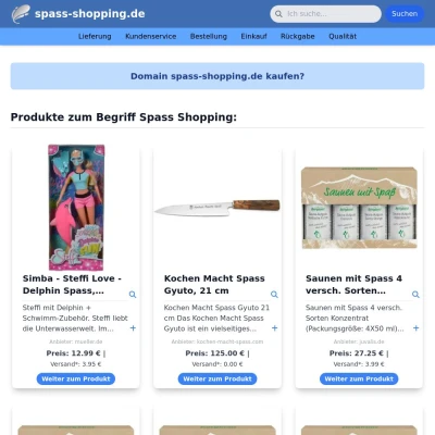 Screenshot spass-shopping.de